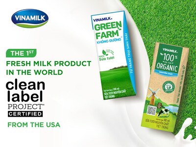 Vinamilk Green Farm和Vinamilk Organic获得了美国知名清洁标签项目(CLP)的认证