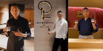 From left to right: Chef Ryogo Tahara of Logy in Taiwan, Chef Paul Lee of Impromptu by Paul Lee in Taiwan, and Chef Yuji Nomura of Sushi Nomura in Taiwan.